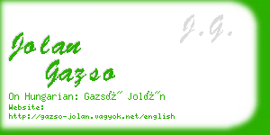 jolan gazso business card